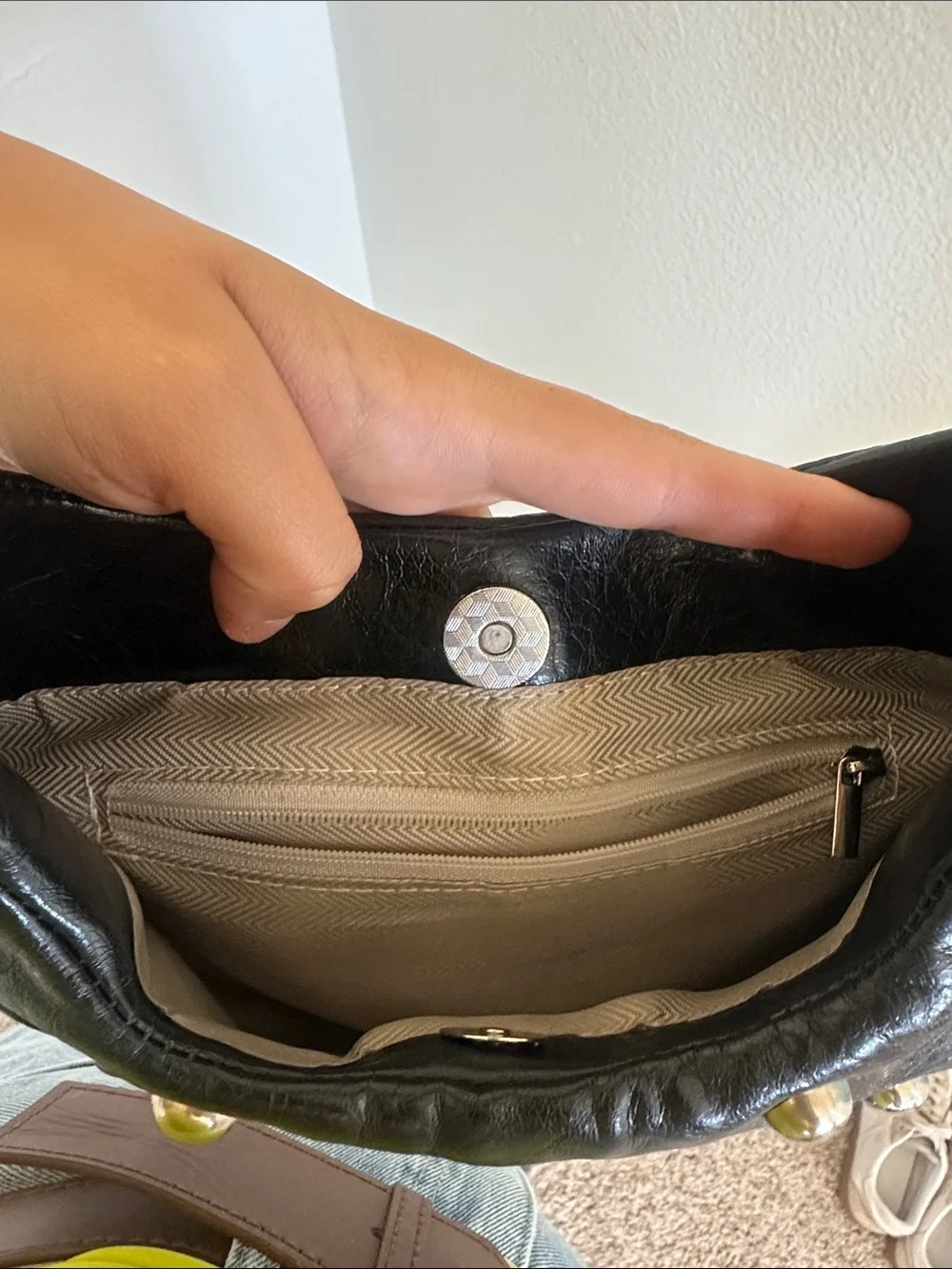 Studded Black Shoulder Bag
